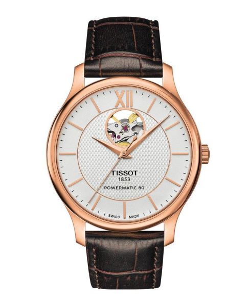 Tissot Tradition Powermatic 80 Open Heart мужские часы T063.907.36.038.00