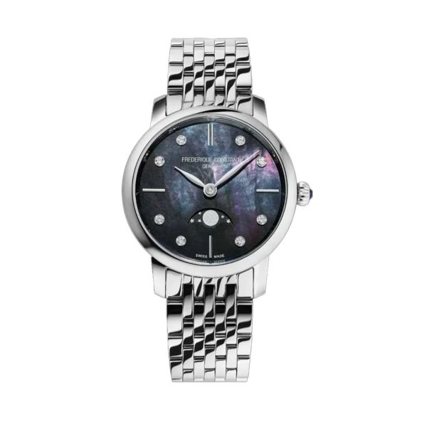 Frederique Constant Classics Slimline Ladies Moonphase naiste käekell FC-206MPBD1S6B